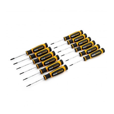 Apex Tool Group Gearwrench 12 Piece Phillips/Slotted/Torx Mini Dual Material Screwdriver Set 80057H